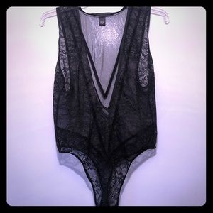 Victoria’s Secret black lace bodysuit